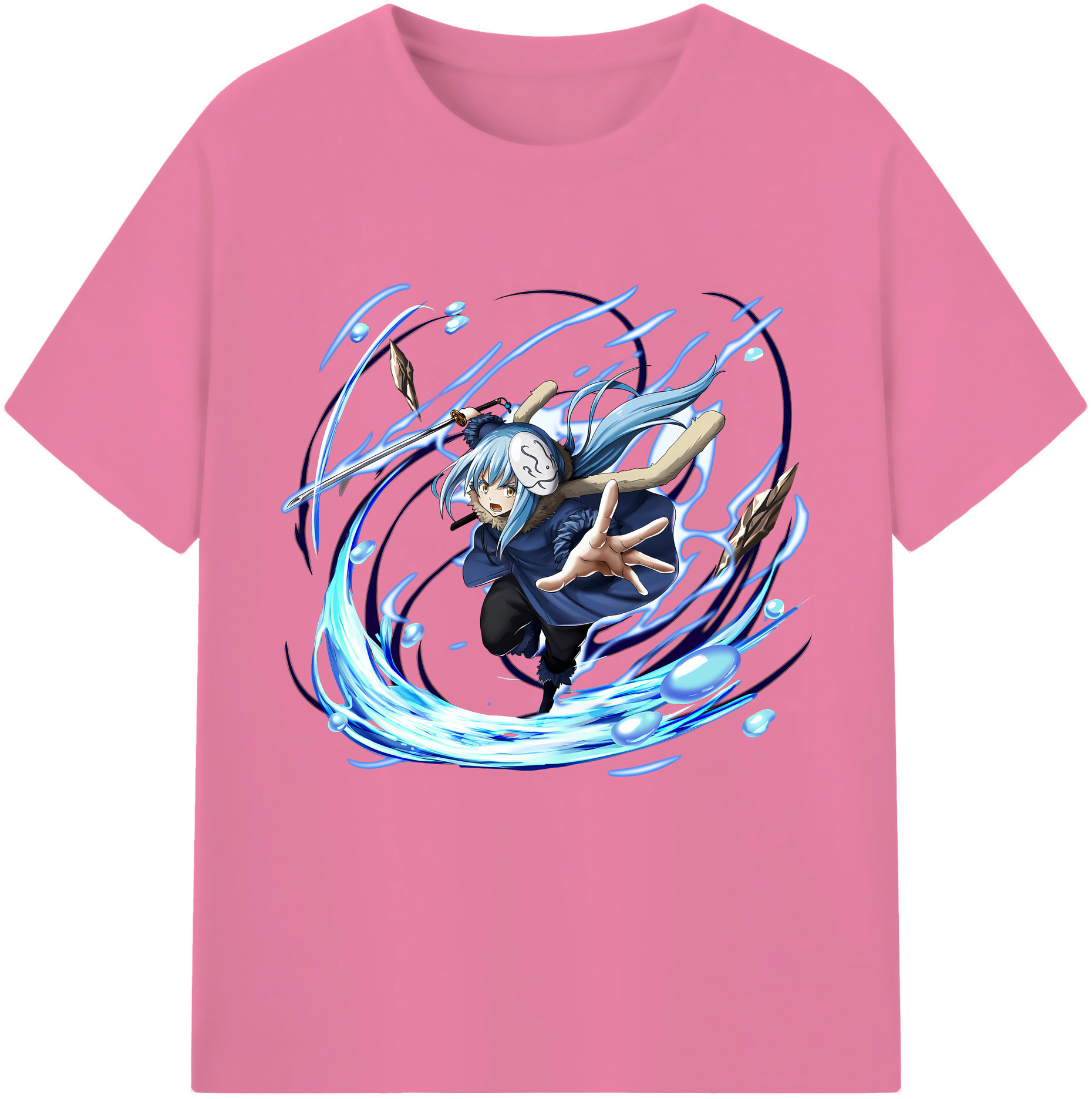 （画像用） 転スラ Regarding Reincarnated to Slime 綿100％半袖Tシャツ（フロントプリント）